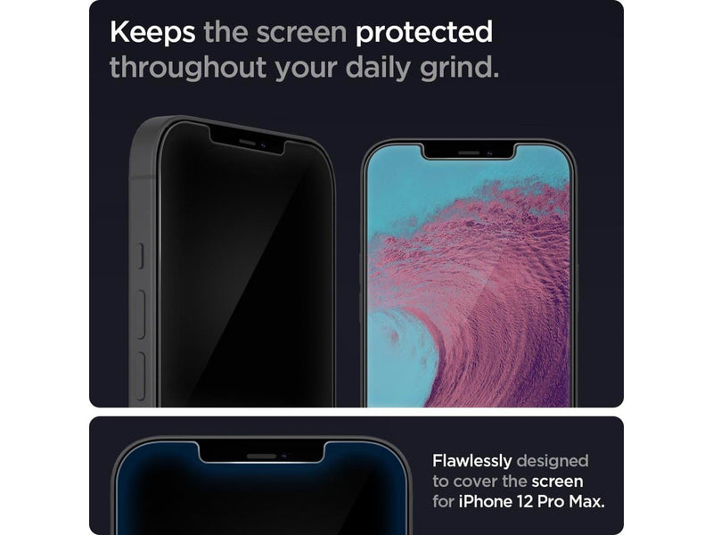 Spigen Glas tR EZ Fit - 2 Pack - iPhone 12 Pro Max