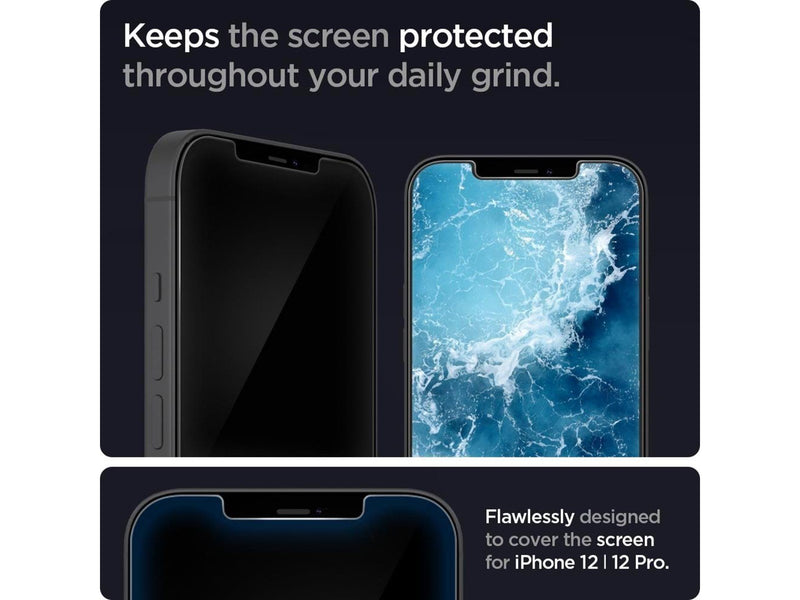 Spigen Glas tR EZ Fit - 2 Pack - iPhone 12/Pro