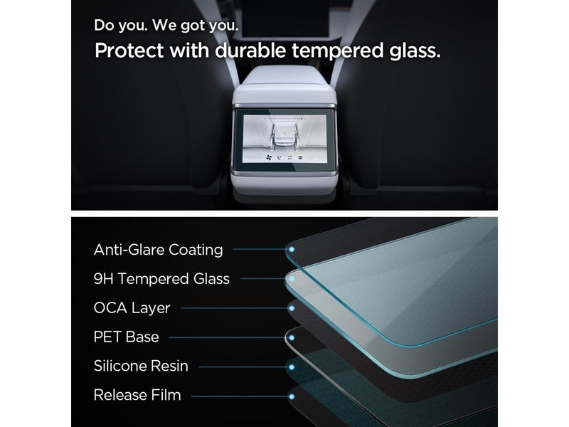 Spigen Tesla Glass.tR Slim Screen Protector - crystal clear - Model X(2022)/S(2021) 8"
