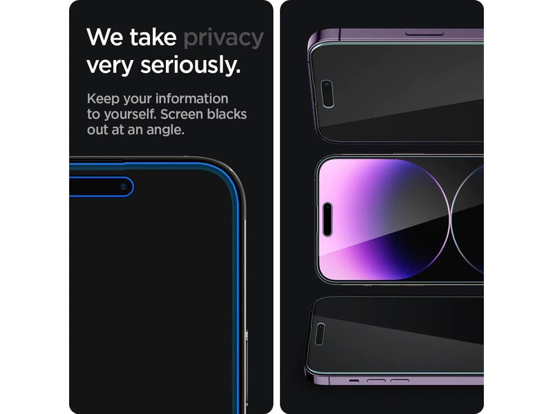 Spigen Glass EZ Fit Privacy 2 Pack - iPhone 14 Pro Max