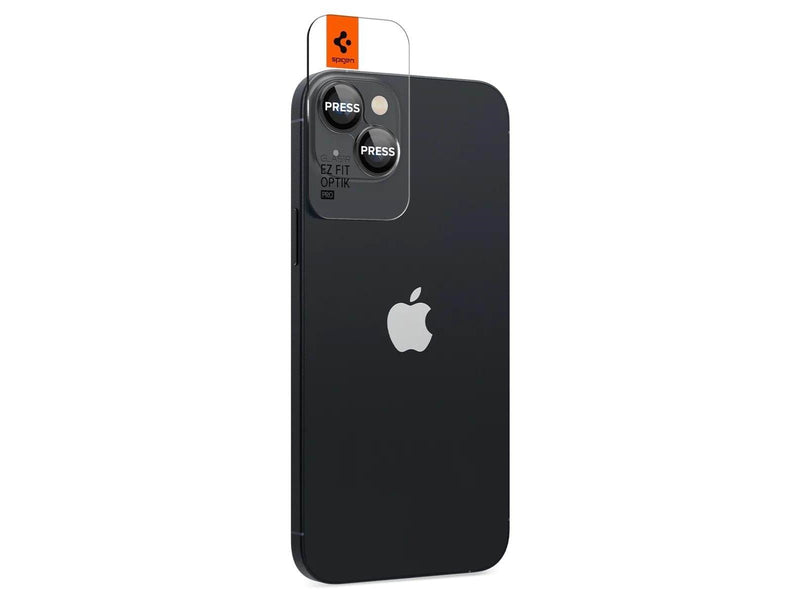 Spigen Glass EZ Fit Optik Pro 2 Pack - black - iPhone 15/15 Plus/14/14 Plus