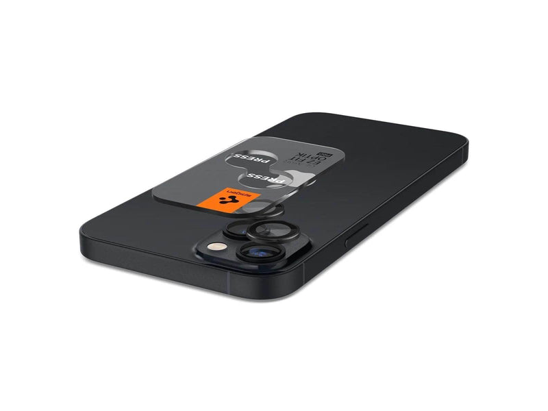 Spigen Glass EZ Fit Optik Pro 2 Pack - black - iPhone 15/15 Plus/14/14 Plus