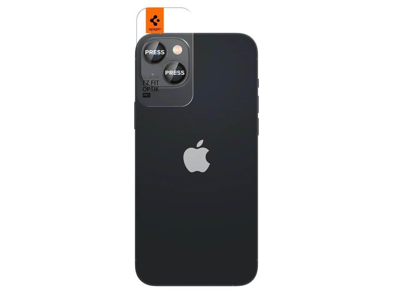 Spigen Glass EZ Fit Optik Pro 2 Pack - black - iPhone 15/15 Plus/14/14 Plus