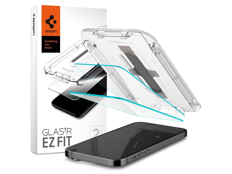 Spigen Glass tR EZ Fit 2 Pack - Transparency Sensor Protection - iPhone 14 Pro