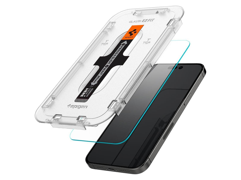 Spigen Glass tR EZ Fit 2 Pack - Transparency Sensor Protection - iPhone 14 Pro