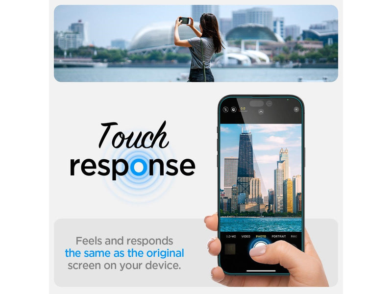 Spigen Glass tR EZ Fit 2 Pack - Transparency Sensor Protection - iPhone 14 Pro