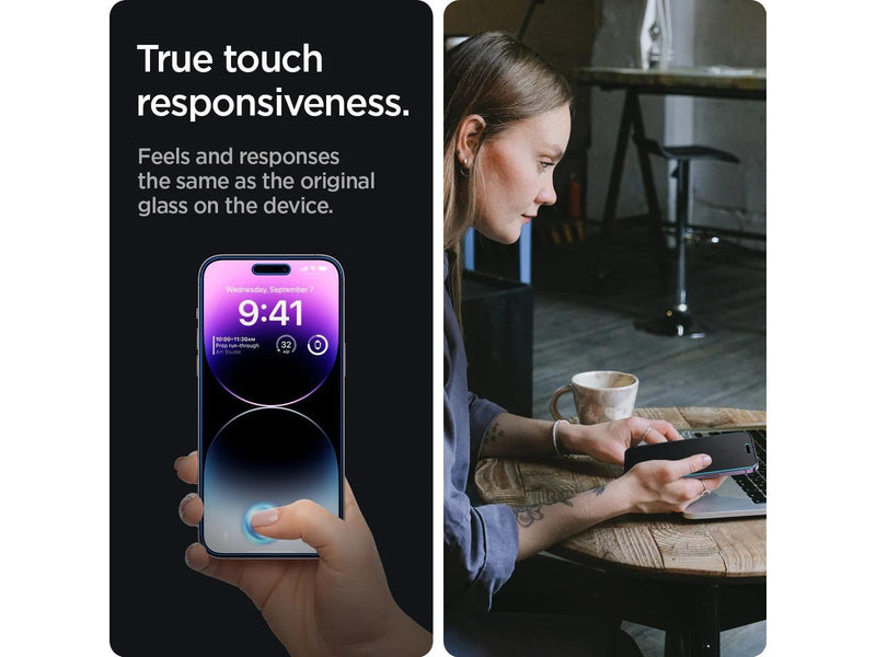Spigen Glass EZ Fit Privacy 2 Pack - iPhone 14 Pro