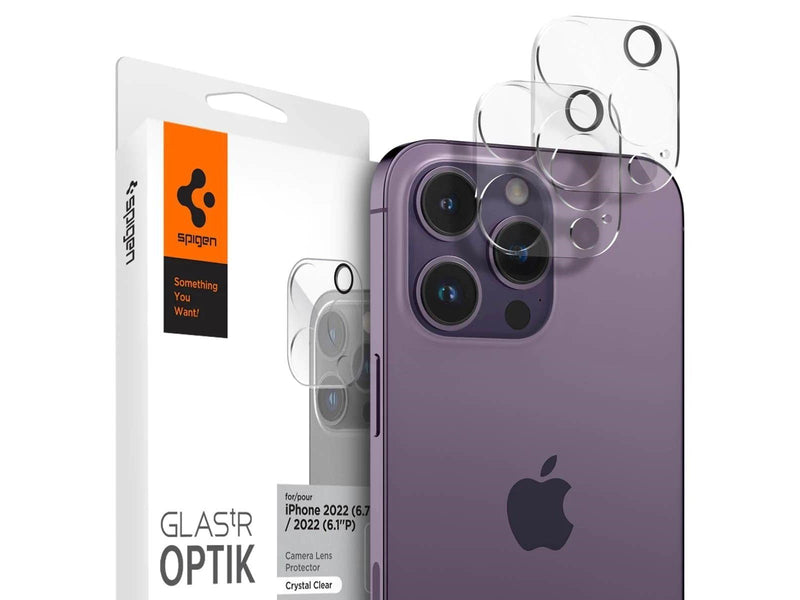 Spigen Glass Optik 2 Pack - clear - iPhone 14 Pro/iPhone 14 Pro Max
