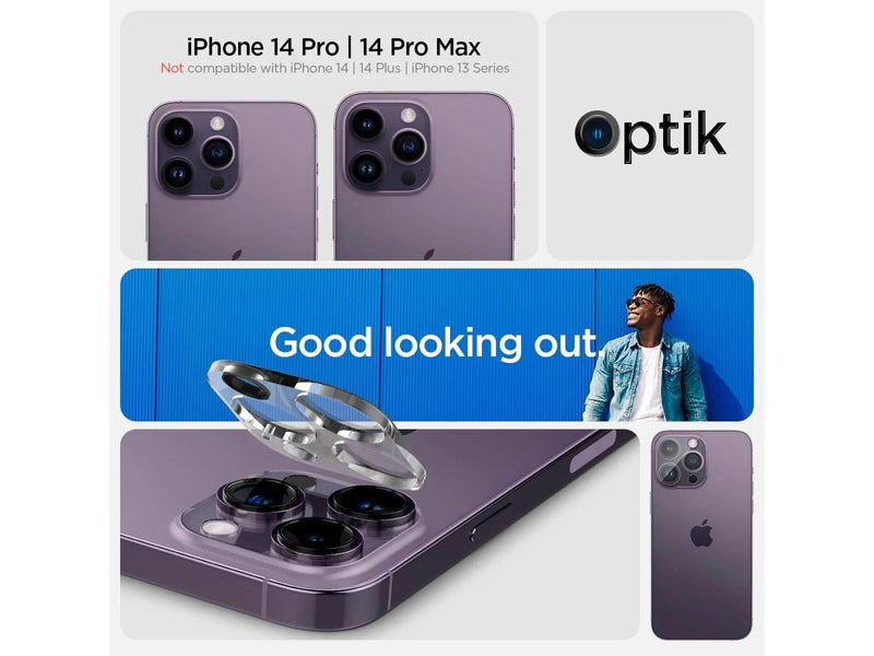 Spigen Glass Optik 2 Pack - clear - iPhone 14 Pro/iPhone 14 Pro Max