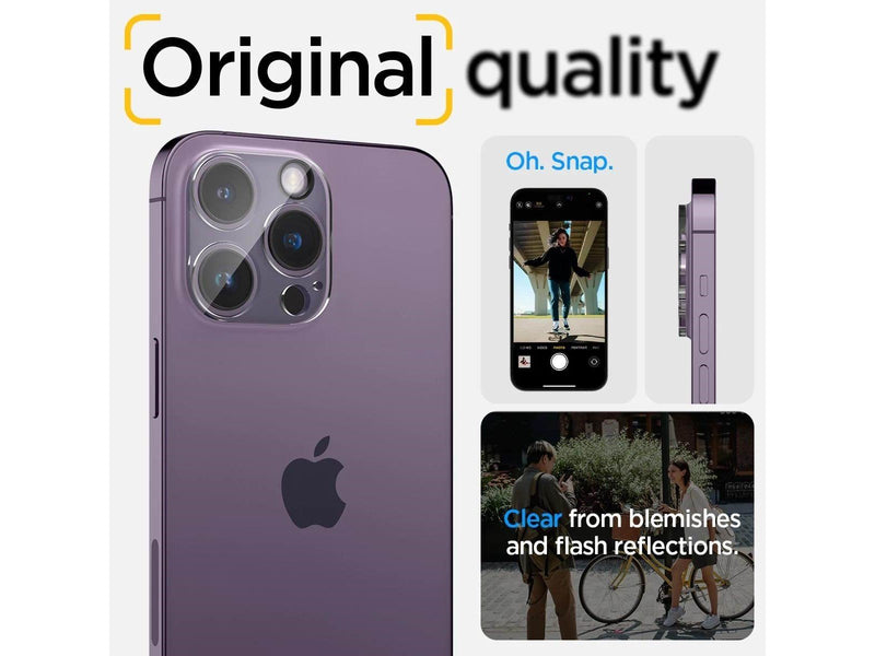 Spigen Glass Optik 2 Pack - clear - iPhone 14 Pro/iPhone 14 Pro Max