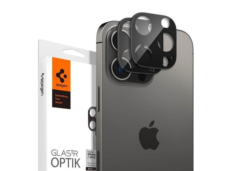 Spigen Glass tR Optik 2 Pack - Black - iPhone 16/15/14 Pro / 16/15/14 Pro Max