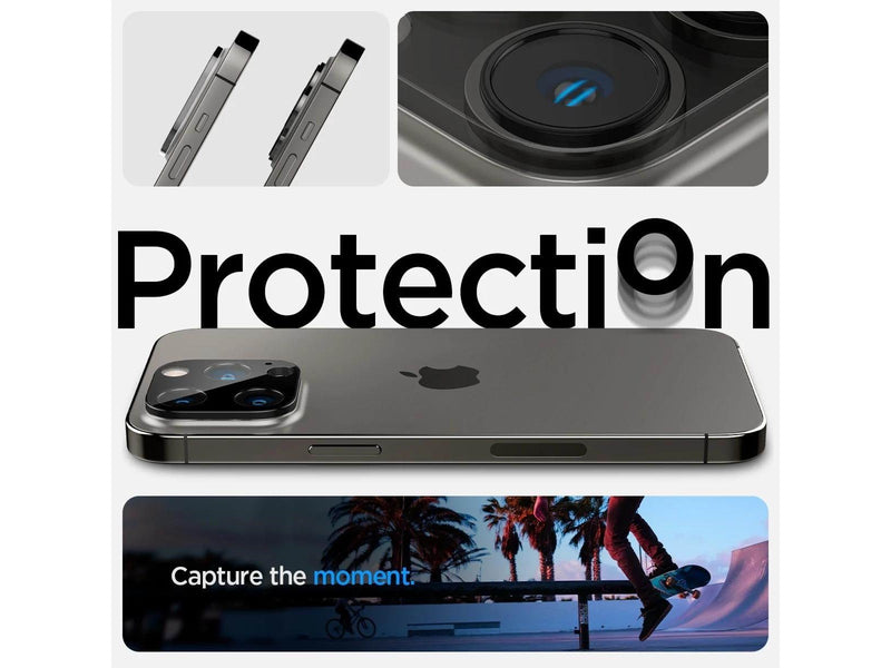 Spigen Glass tR Optik 2 Pack - Black - iPhone 16/15/14 Pro / 16/15/14 Pro Max