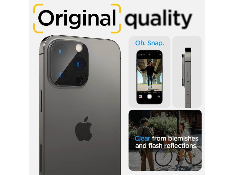 Spigen Glass tR Optik 2 Pack - Black - iPhone 16/15/14 Pro / 16/15/14 Pro Max