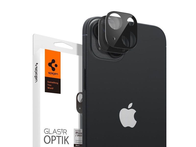 Spigen Glass Optik 2 Pack - black - iPhone 14/iPhone 14 Plus