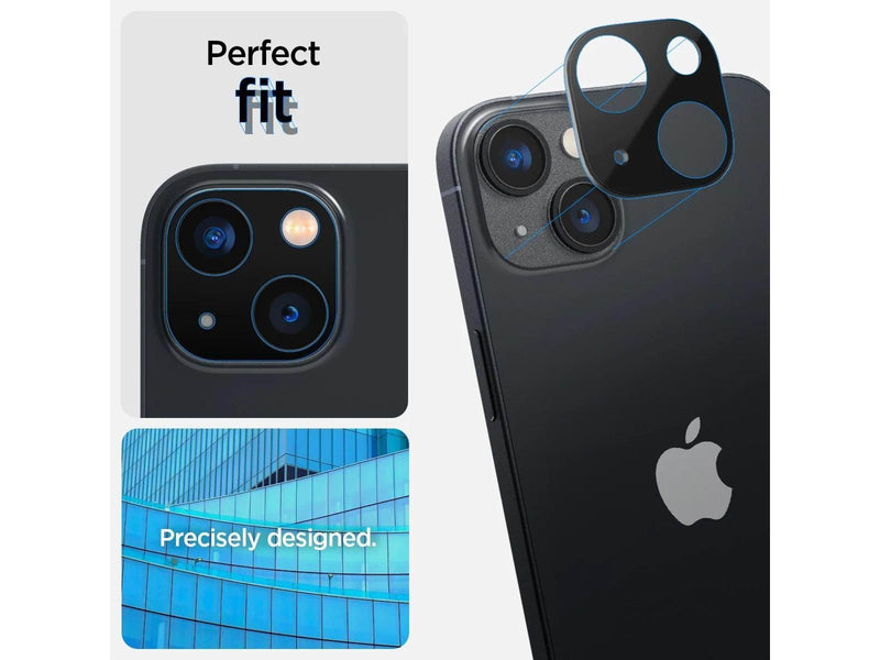 Spigen Glass Optik 2 Pack - black - iPhone 14/iPhone 14 Plus