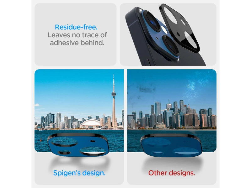 Spigen Glass Optik 2 Pack - black - iPhone 14/iPhone 14 Plus
