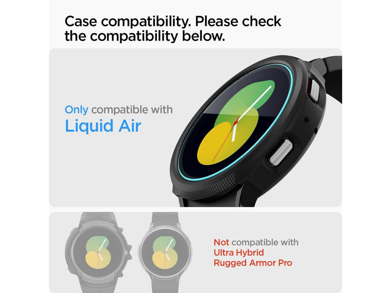 Spigen Glass EZ Fit 2 Pack - Samsung Galaxy Watch5/4 44mm