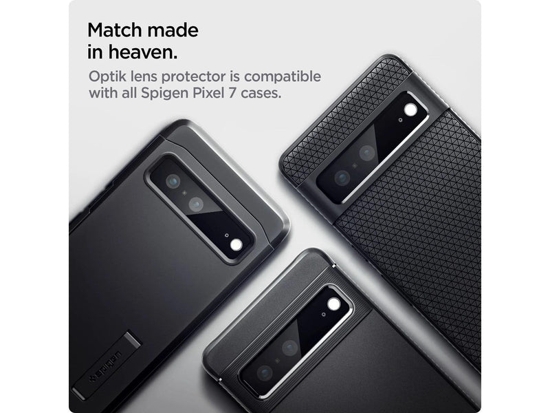 Spigen Glass Optik 2 Pack - black - Google Pixel 7