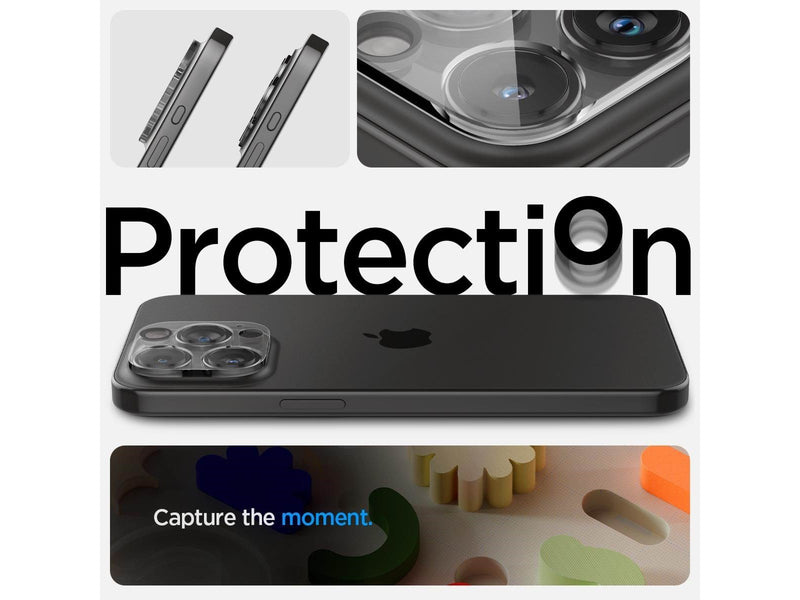Spigen Glass tR Optik 2 Pack - Crystal Clear - iPhone 16/15/14 Pro / 16/15/14 Pro Max