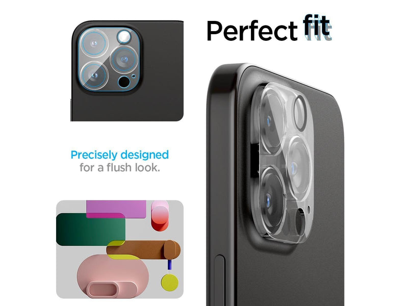Spigen Glass tR Optik 2 Pack - Crystal Clear - iPhone 16/15/14 Pro / 16/15/14 Pro Max