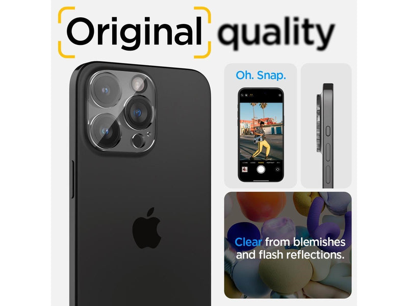Spigen Glass tR Optik 2 Pack - Crystal Clear - iPhone 16/15/14 Pro / 16/15/14 Pro Max
