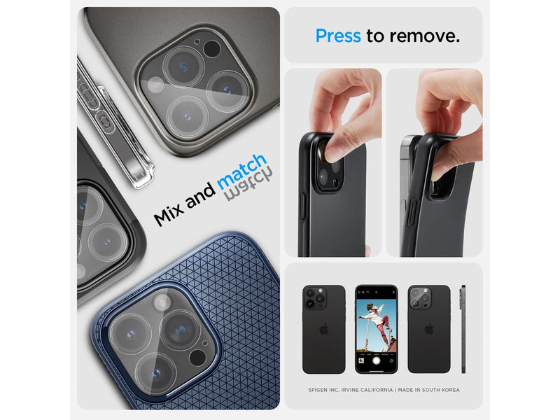 Spigen Glass tR Optik 2 Pack - Crystal Clear - iPhone 16/15/14 Pro / 16/15/14 Pro Max