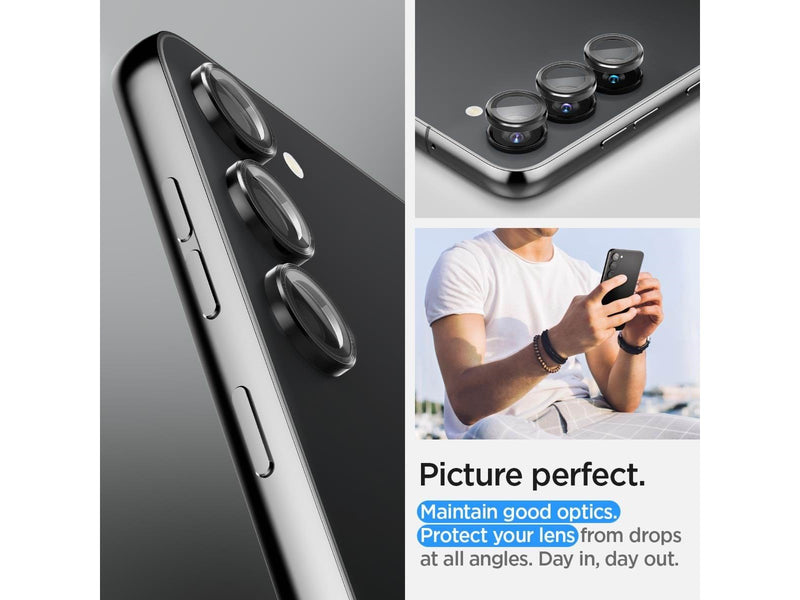 Spigen Glass EZ Fit Optik Pro 2 Pack - black - Samsung Galaxy S23/Galaxy S23+/Galaxy S24