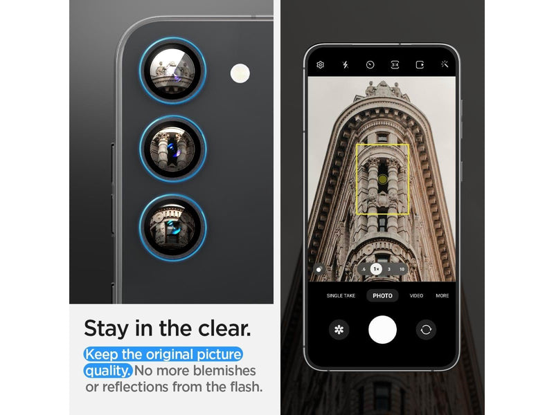 Spigen Glass EZ Fit Optik Pro 2 Pack - black - Samsung Galaxy S23/Galaxy S23+/Galaxy S24