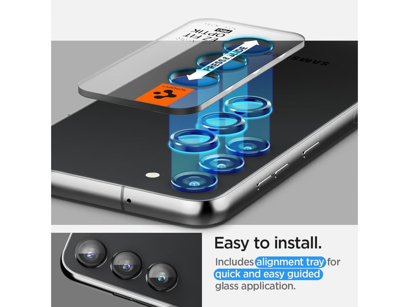 Spigen Glass EZ Fit Optik Pro 2 Pack - black - Samsung Galaxy S23/Galaxy S23+/Galaxy S24