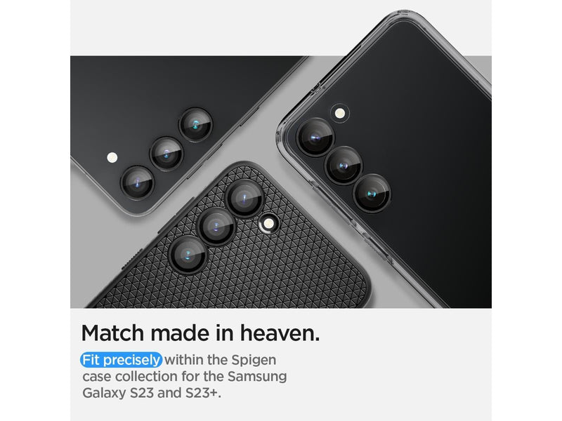 Spigen Glass EZ Fit Optik Pro 2 Pack - black - Samsung Galaxy S23/Galaxy S23+/Galaxy S24