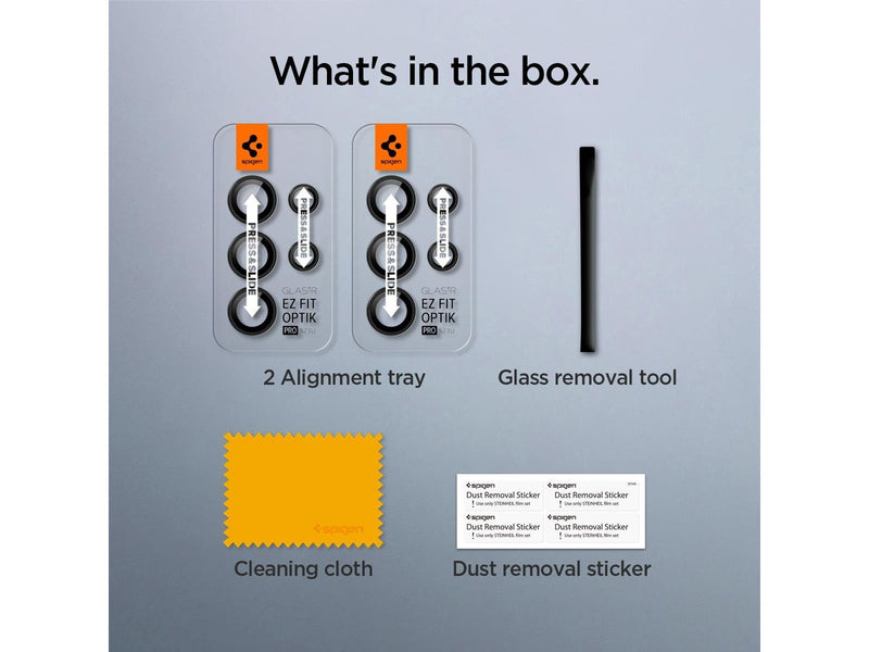 Spigen Glass EZ Fit Optik Pro 2 Pack - black - Samsung Galaxy S23/Galaxy S23+/Galaxy S24