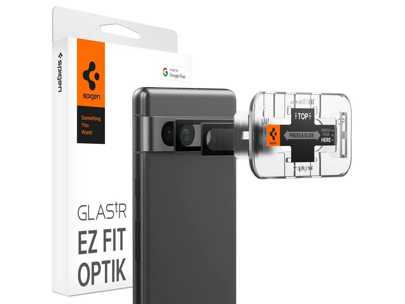 Spigen Glass EZ Fit Optik 2 Pack - black - Google Pixel 7a