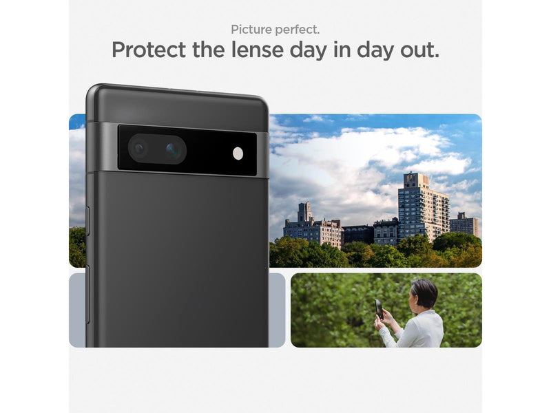 Spigen Glass EZ Fit Optik 2 Pack - black - Google Pixel 7a