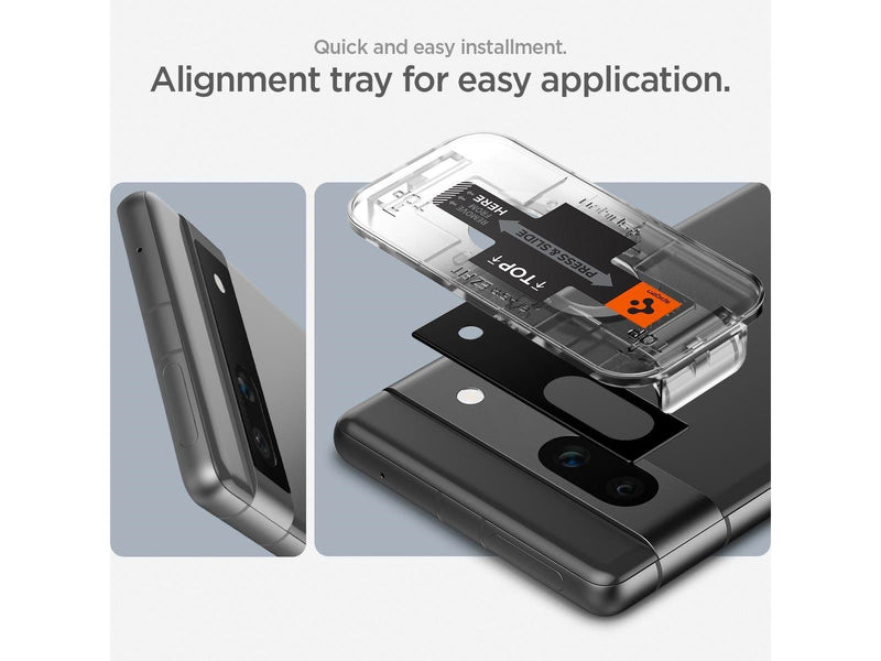 Spigen Glass EZ Fit Optik 2 Pack - black - Google Pixel 7a