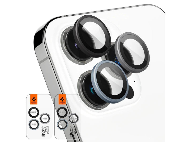 Spigen Glass EZ Fit Optik Pro 2 Pack - zero one - iPhone 15 Pro/15 Pro Max/14 Pro/14 Pro Max