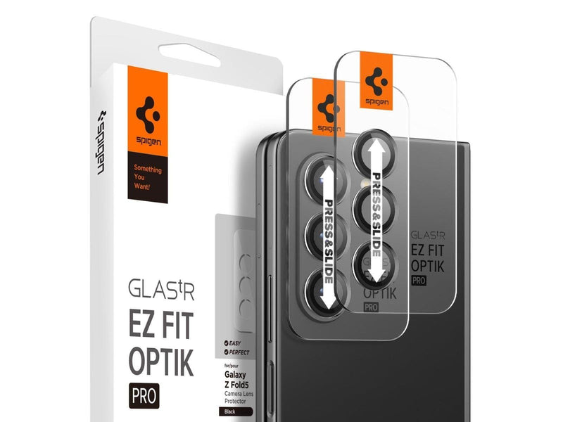 Spigen Glass tR EZ Fit Optik Pro 2 Pack - black - Samsung Galaxy Z Fold5