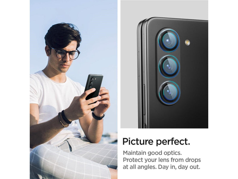 Spigen Glass tR EZ Fit Optik Pro 2 Pack - black - Samsung Galaxy Z Fold5
