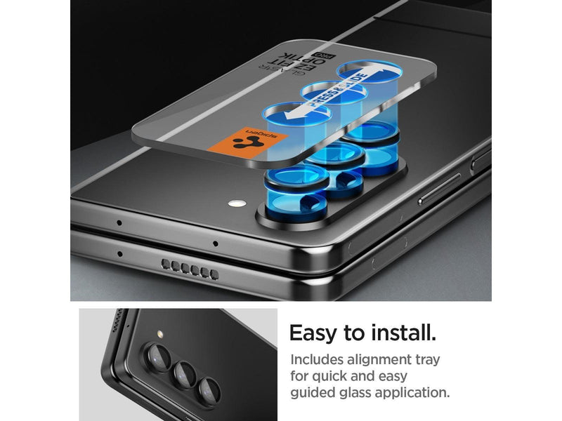Spigen Glass tR EZ Fit Optik Pro 2 Pack - black - Samsung Galaxy Z Fold5