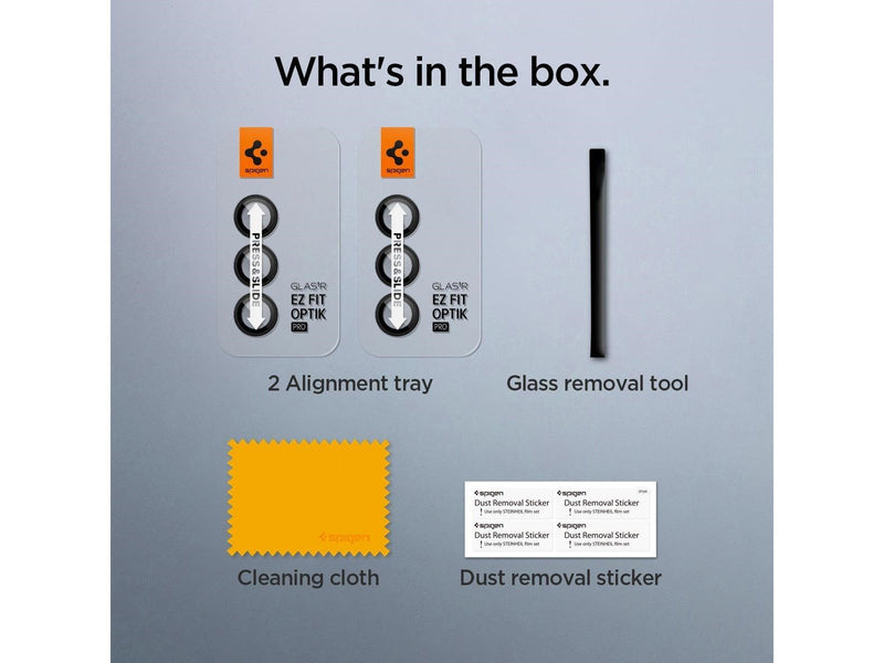 Spigen Glass tR EZ Fit Optik Pro 2 Pack - black - Samsung Galaxy Z Fold5