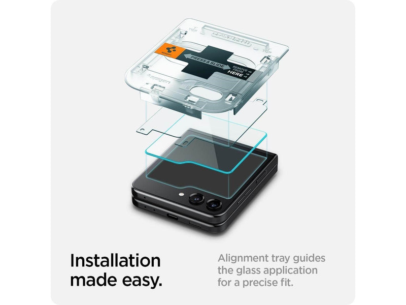 Spigen Glass tR EZ Fit Cover 2 Pack Transparency - Samsung Galaxy Z Flip5