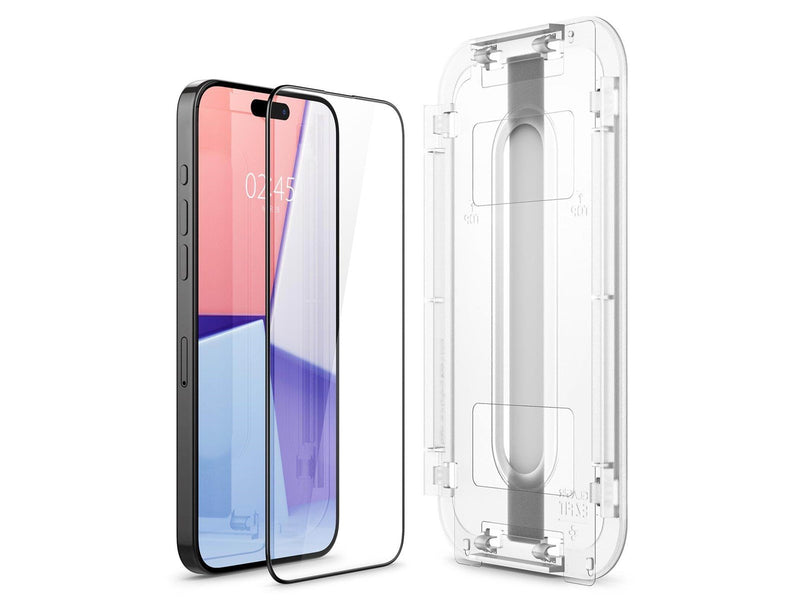 Spigen Glass tR EZ Fit 2 Pack - FC Black - iPhone 15 Pro Max