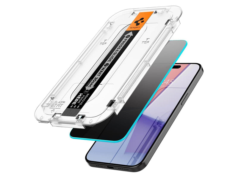 Spigen Glass tR EZ Fit (Privacy) 2 Pack - transparency - iPhone 15 Pro Max