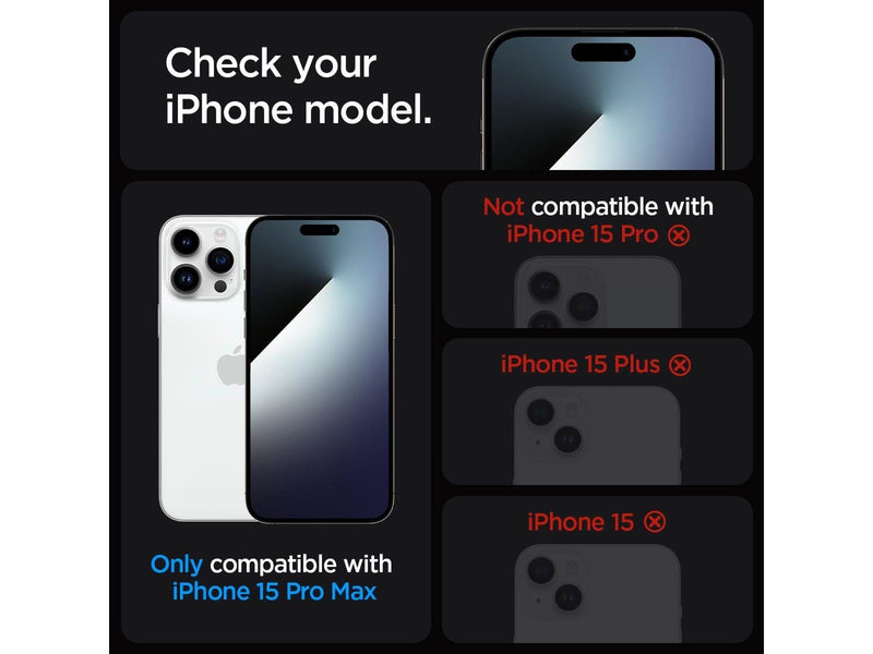 Spigen Glass tR EZ Fit (Privacy) 2 Pack - transparency - iPhone 15 Pro Max