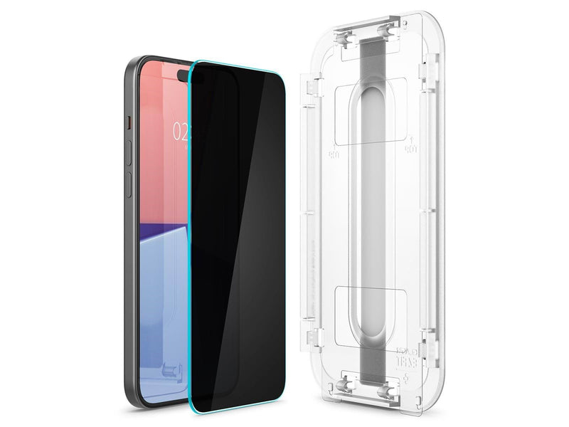 Spigen Glass tR EZ Fit (Privacy) 2 Pack - Transparency - iPhone 16/15 Plus
