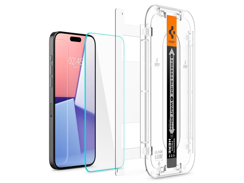 Spigen Glass tR EZ Fit 2 Pack - transparency - iPhone 15 Pro