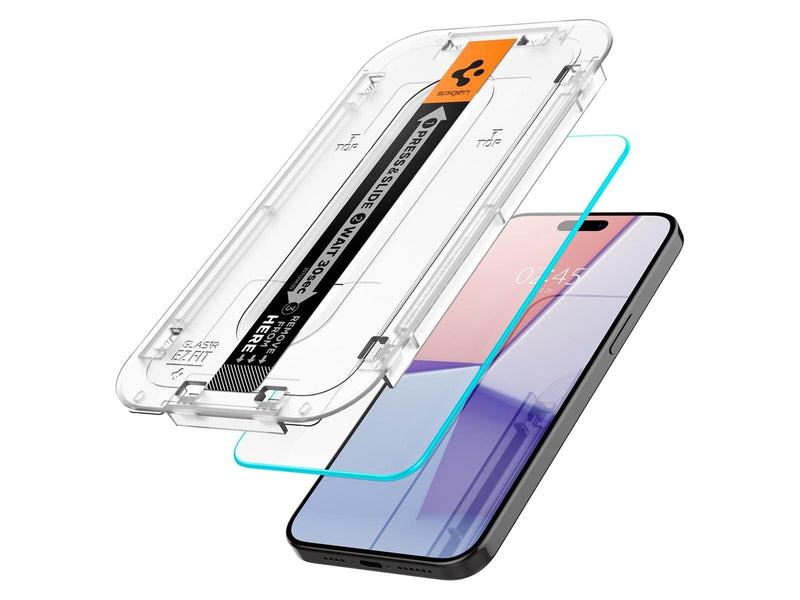 Spigen Glass tR EZ Fit 2 Pack - transparency - iPhone 15 Pro