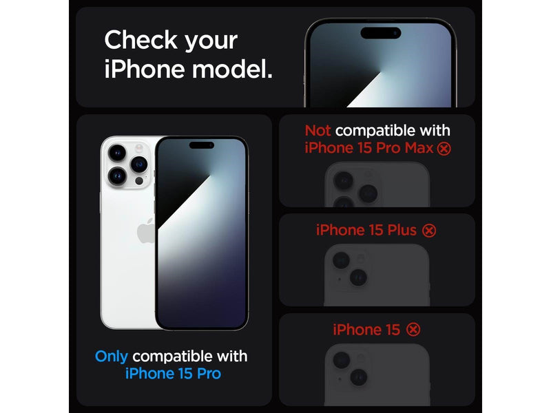Spigen Glass tR EZ Fit 2 Pack - transparency - iPhone 15 Pro