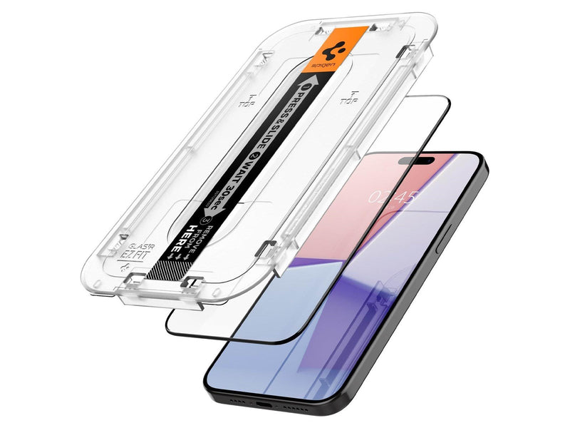 Spigen Glass tR EZ Fit 2 Pack - FC Black - iPhone 15 Pro