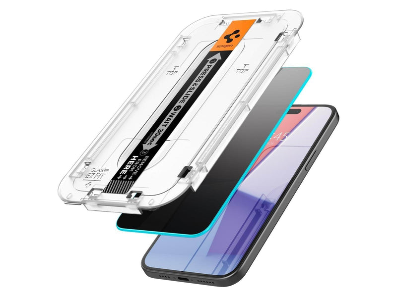 Spigen Glass tR EZ Fit (Privacy) 2 Pack - Transparency - iPhone 16/15