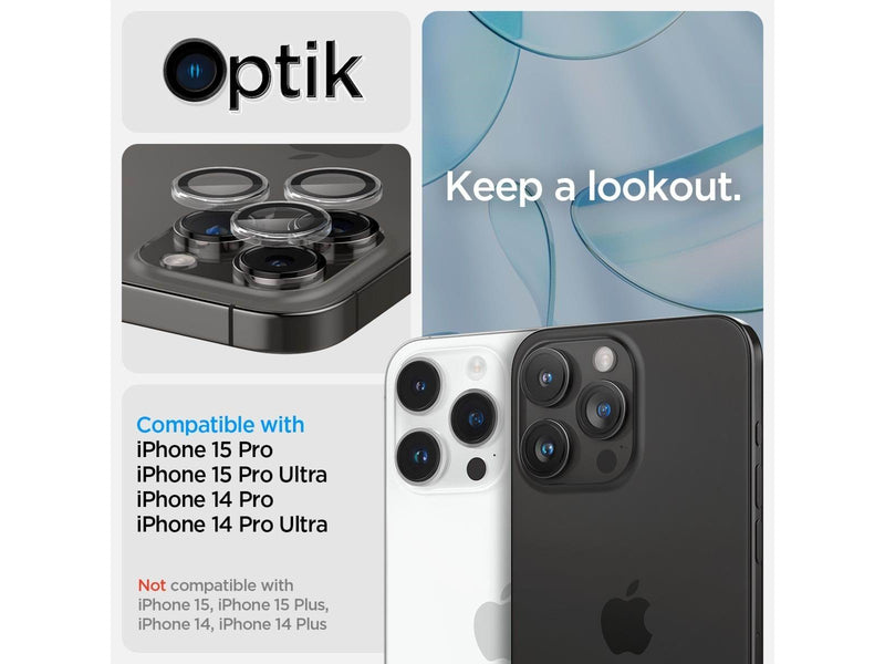 Spigen Glass tR EZ Fit Optik Pro 2 Pack - cc - iPhone 16/15/14 Pro / 16/15/14 Pro Max